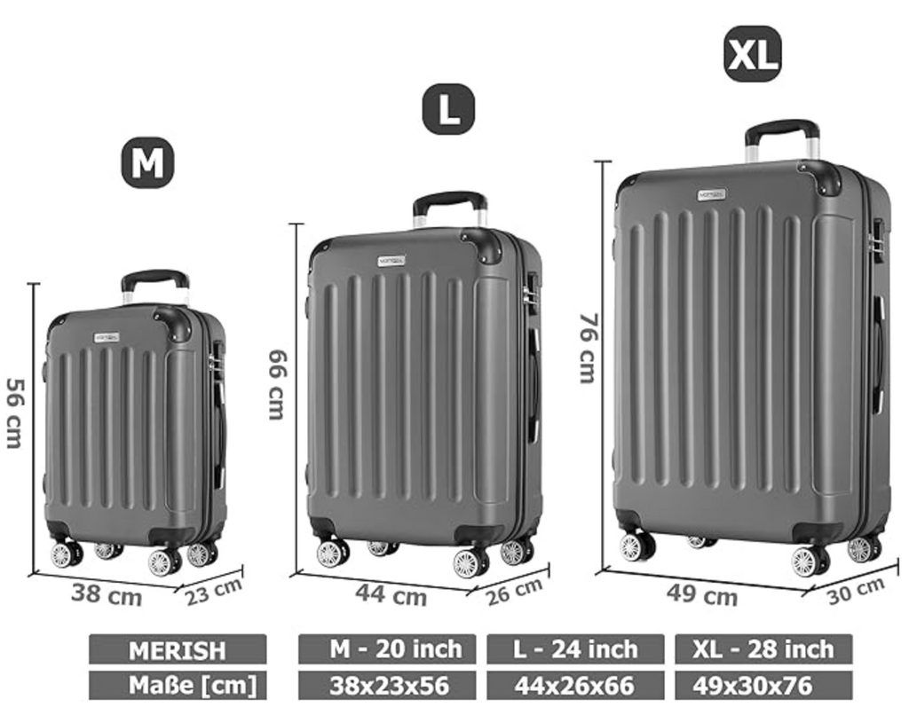 Koffer-Set anthrazit